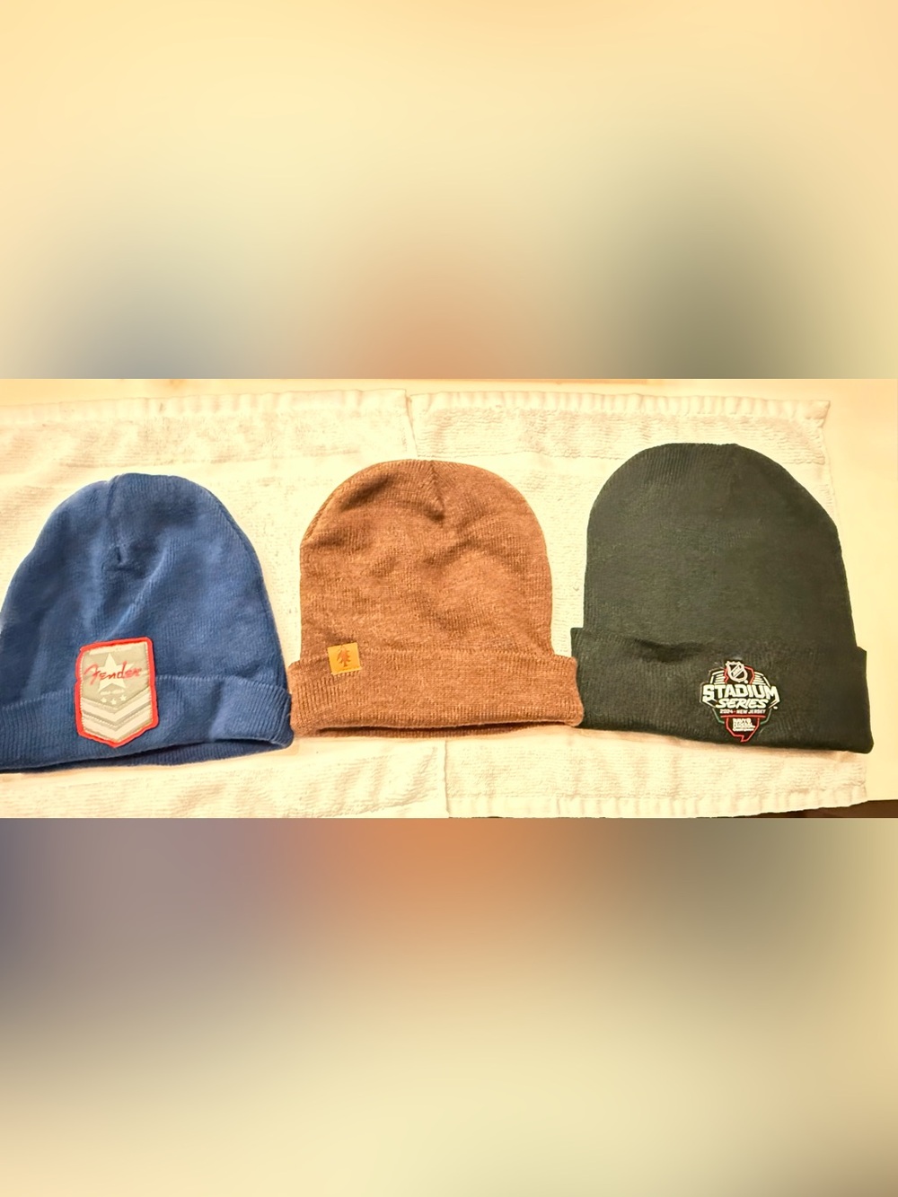 SWEET Bundle of Beanies! 1 Blue Fender, 1 NHL & 1 Brown PLUS 1 free in All Black